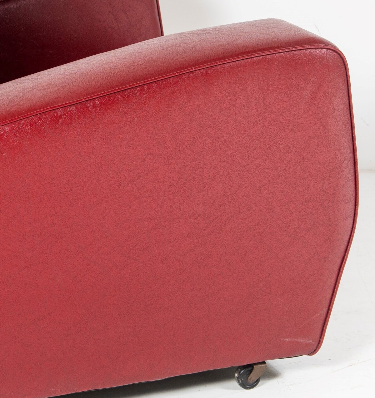 Art Deco Armchair in a classic Red Rexine - Image 9