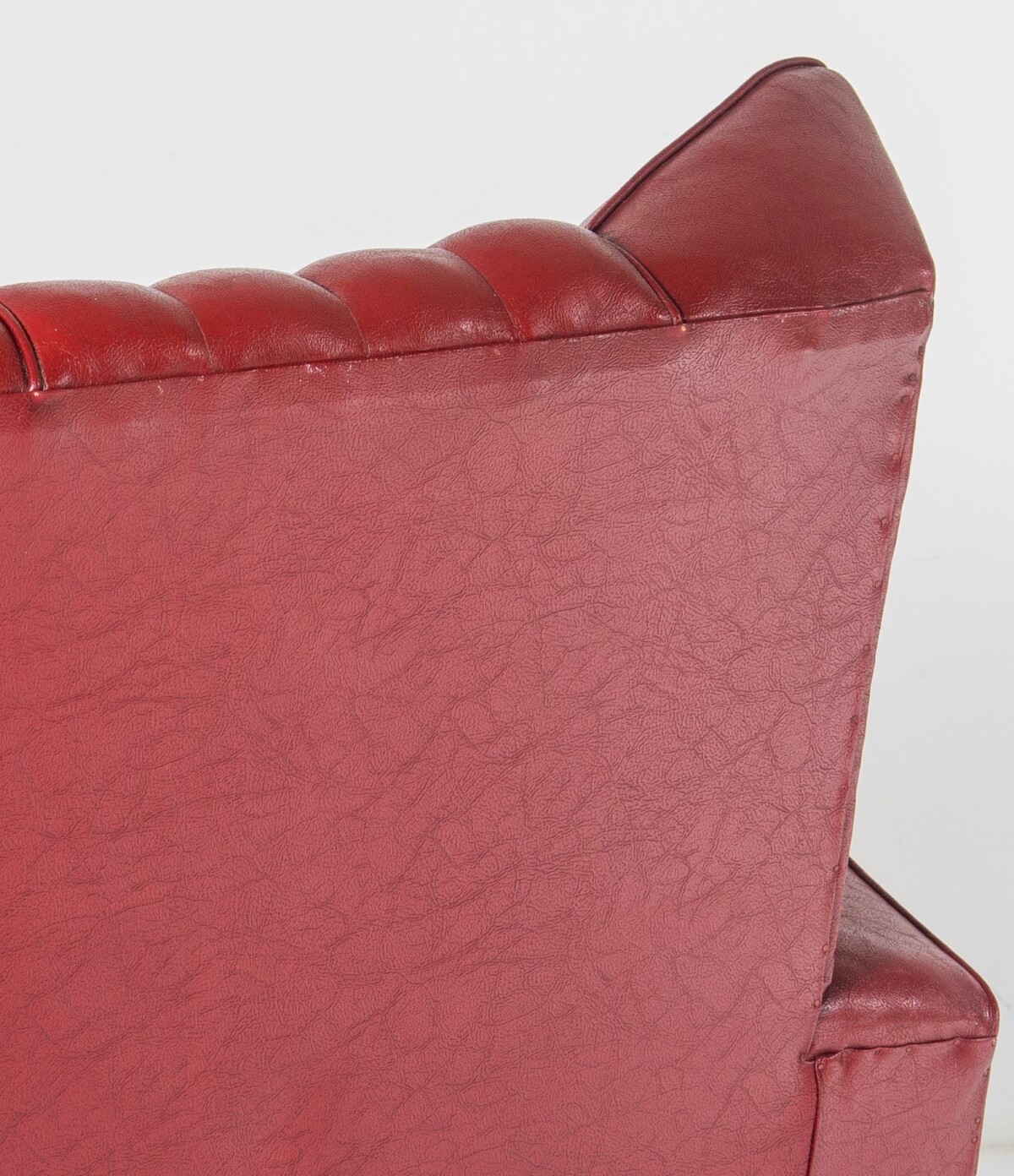 Art Deco Armchair in a classic Red Rexine - Image 4