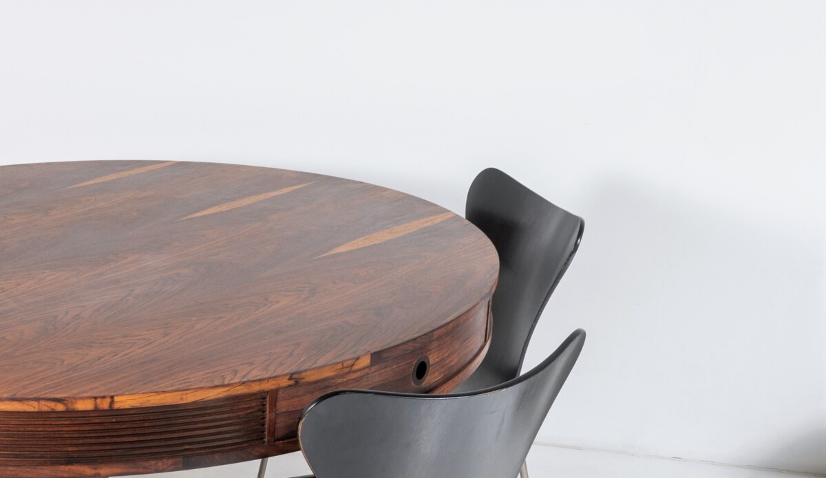 Superb Mid Century Rosewood Drum Centre Table by Robert Heritage | Large Round 6 person Dining Table - Image 6