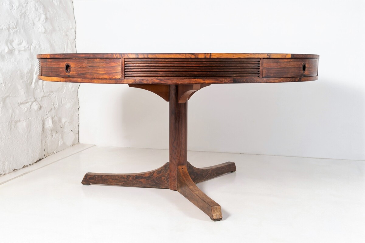 Superb Mid Century Rosewood Drum Centre Table by Robert Heritage | Large Round 6 person Dining Table - Image 4