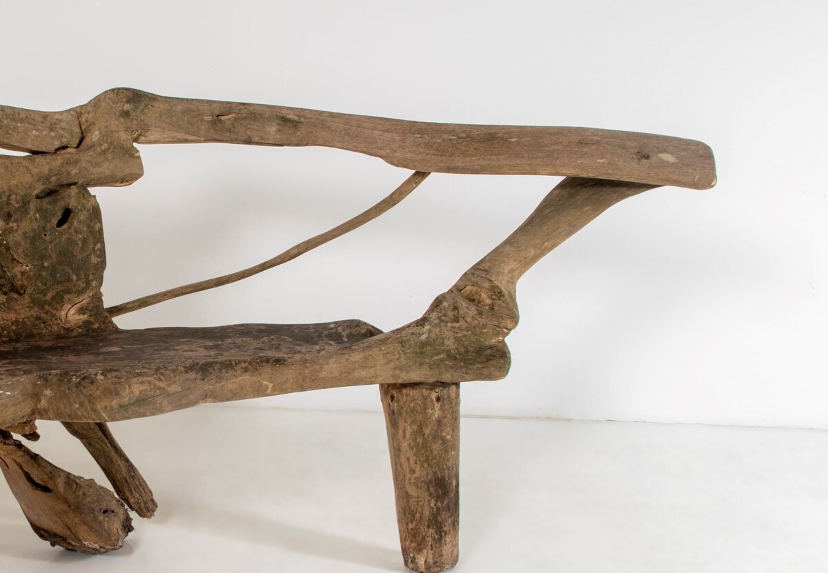 Unusual Root Tree Garden Bench Seat | Weathered Garden Feature - Image 10