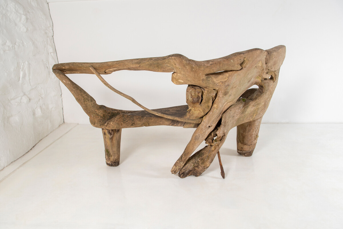 Unusual Root Tree Garden Bench Seat | Weathered Garden Feature - Image 8