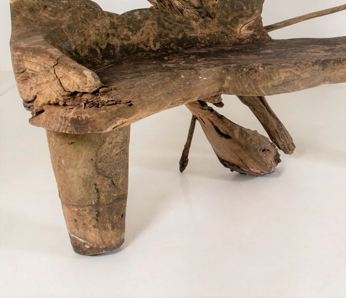 Unusual Root Tree Garden Bench Seat | Weathered Garden Feature - Image 7