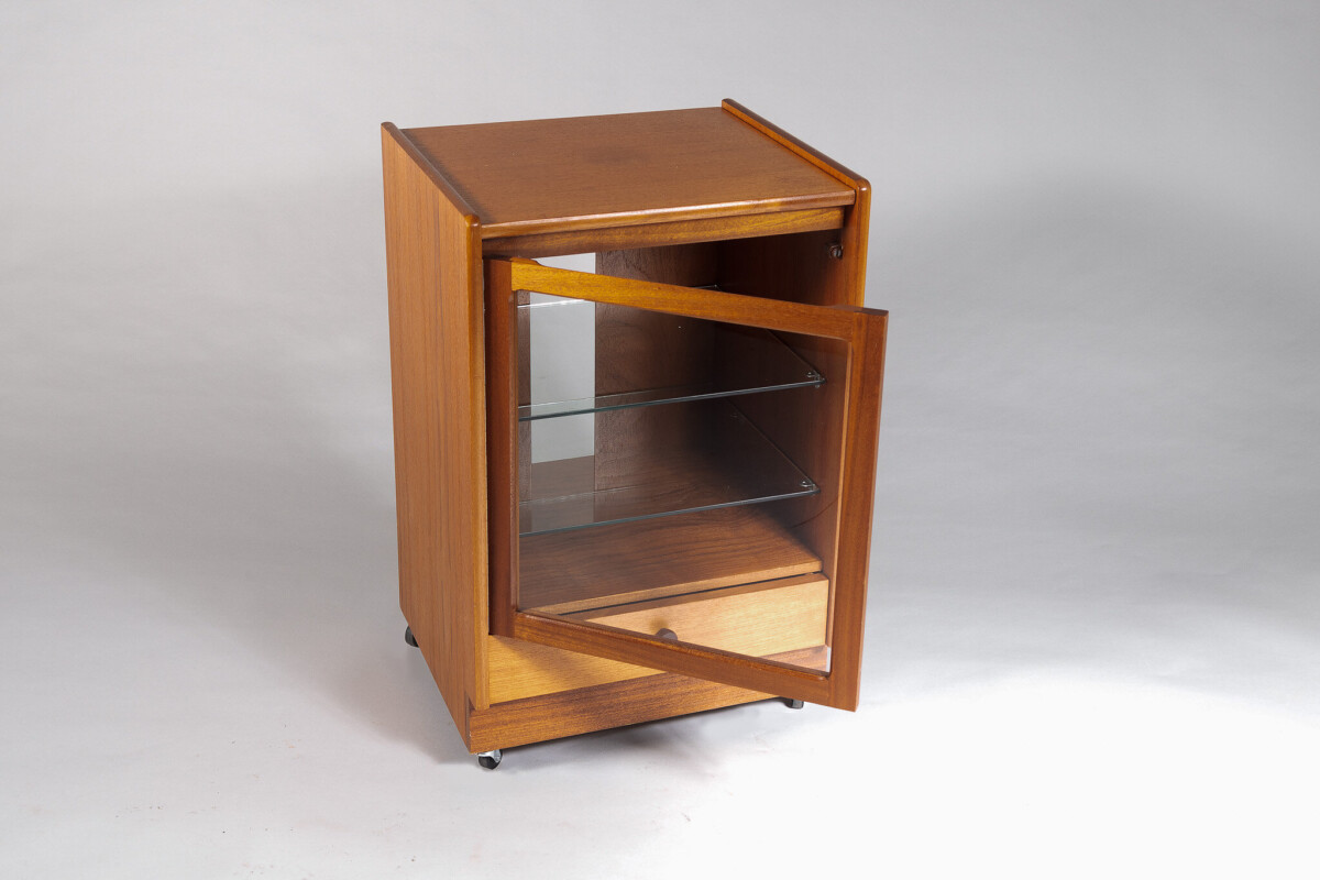 1970s Mid Century Teak HiFi Cabinet Vinyl Record Player Unit by Knoll - Image 7