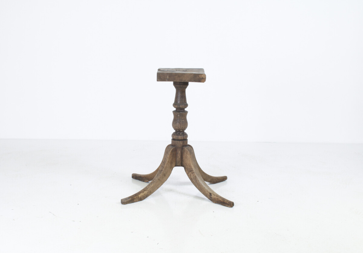 French Oak Plinth Pedastal Table, Decorative Plant Stand or Sculpture Display