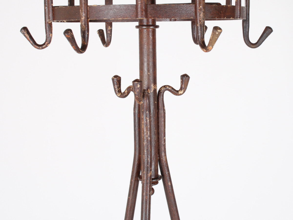 A 19th Century Blacksmith Made Wrought Iron Hat, Coat & Umbrella Stand - Image 15