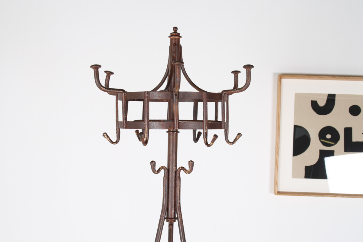 A 19th Century Blacksmith Made Wrought Iron Hat, Coat & Umbrella Stand - Image 7