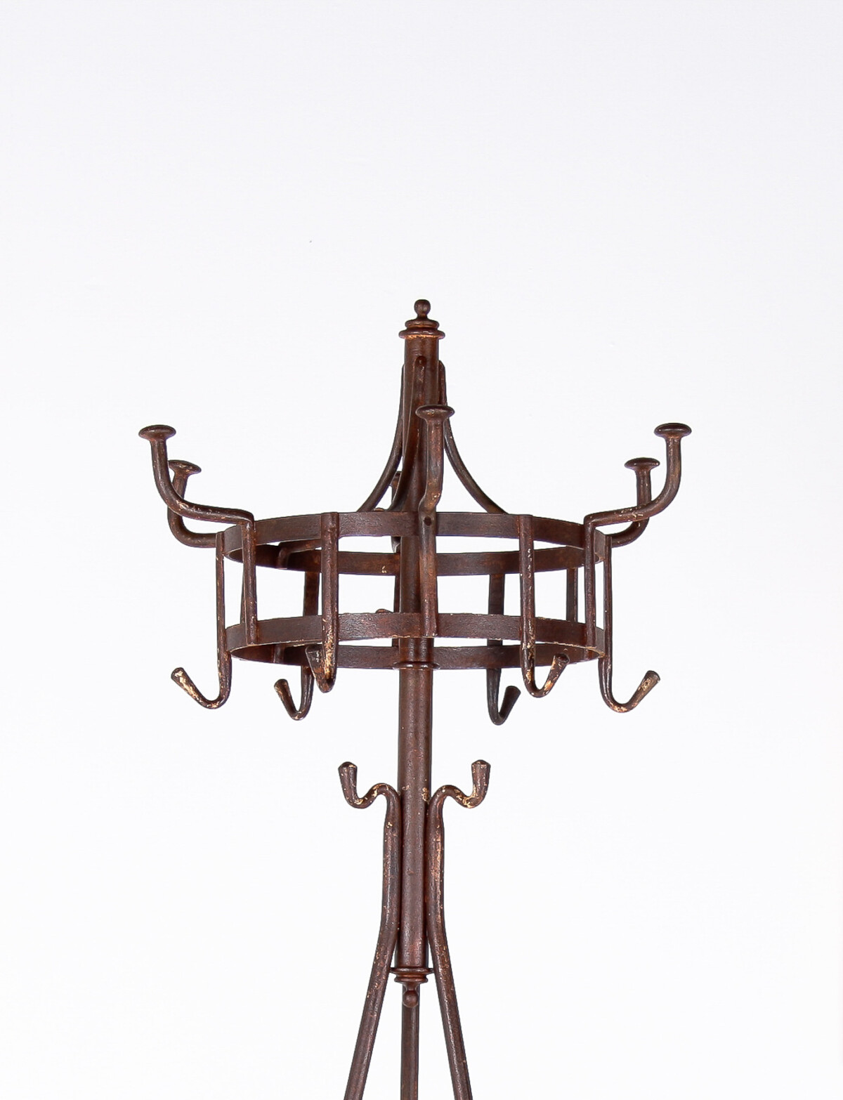 A 19th Century Blacksmith Made Wrought Iron Hat, Coat & Umbrella Stand - Image 4