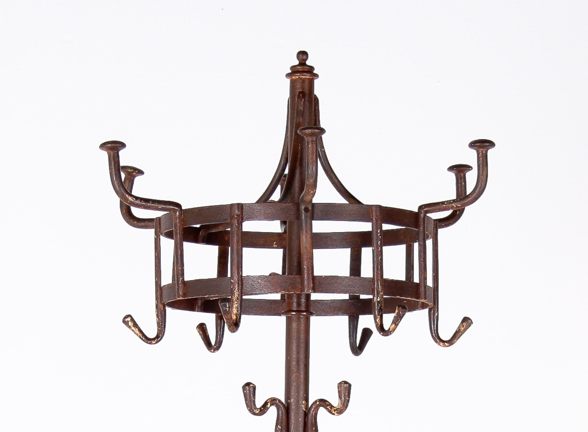 A 19th Century Blacksmith Made Wrought Iron Hat, Coat & Umbrella Stand - Image 3