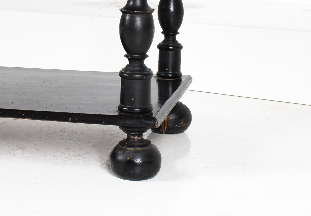 19th Century Ebonised Whatnot Shelf Unit with Gallery Top - Image 13