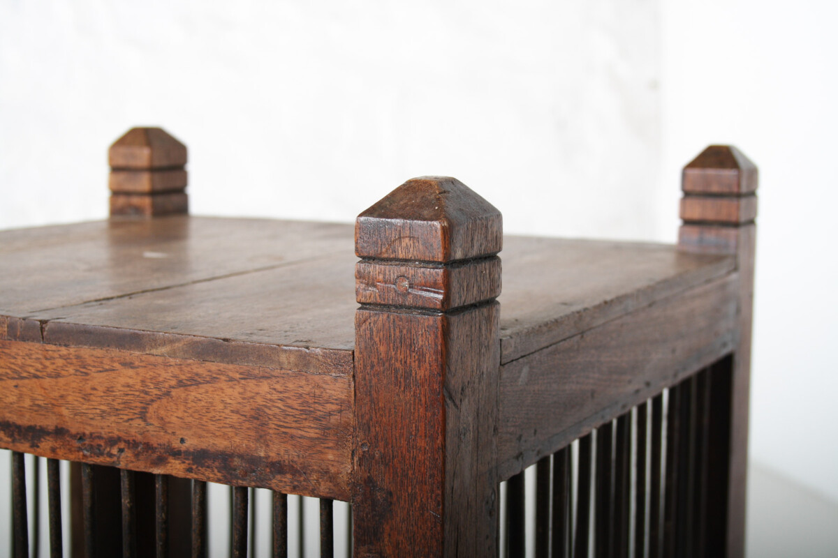 Unusual 19th Century Oak Side Table with Book Storage Cupboard - Image 11