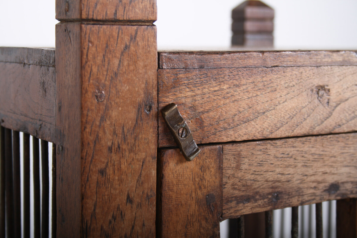 Unusual 19th Century Oak Side Table with Book Storage Cupboard - Image 10