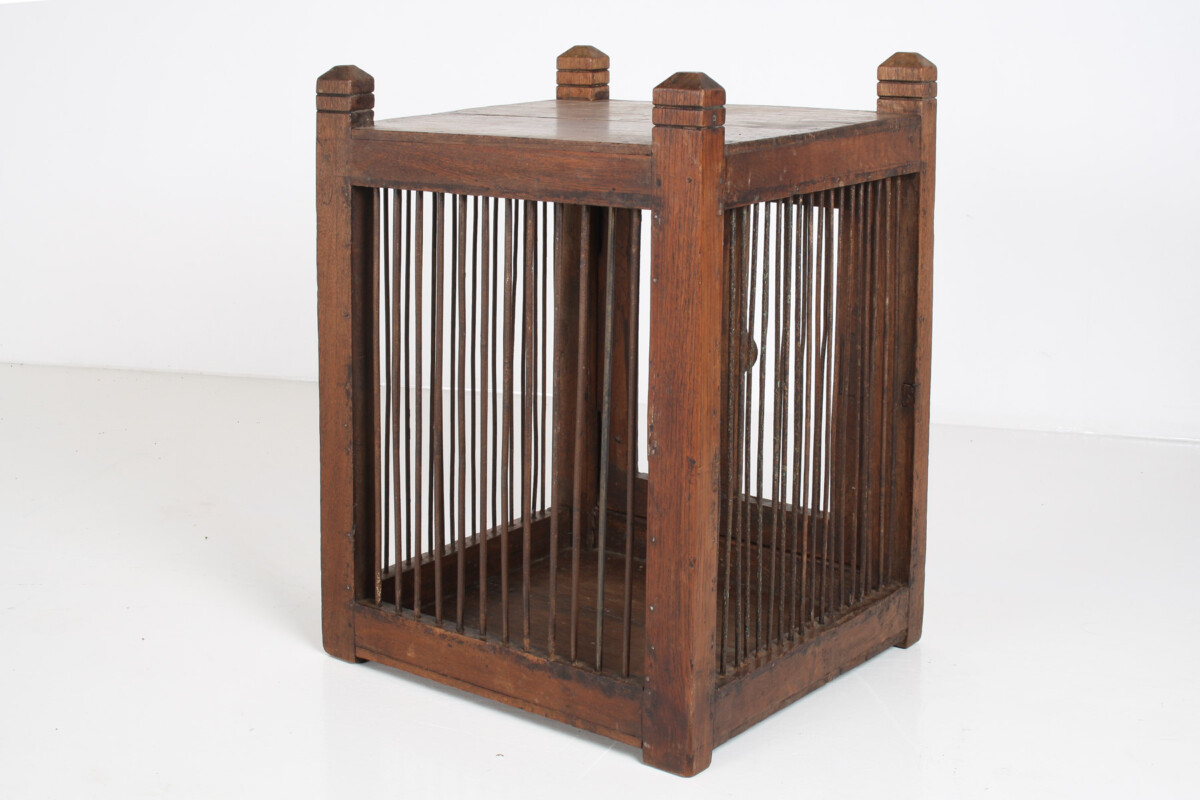 Unusual 19th Century Oak Side Table with Book Storage Cupboard - Image 6