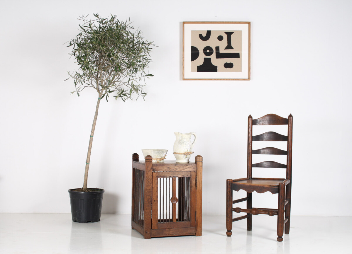 Unusual 19th Century Oak Side Table with Book Storage Cupboard - Image 7