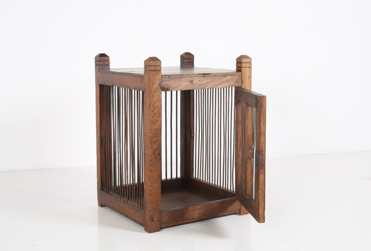 Unusual 19th Century Oak Side Table with Book Storage Cupboard - Image 13