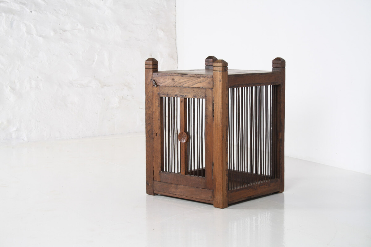 Unusual 19th Century Oak Side Table with Book Storage Cupboard - Image 12