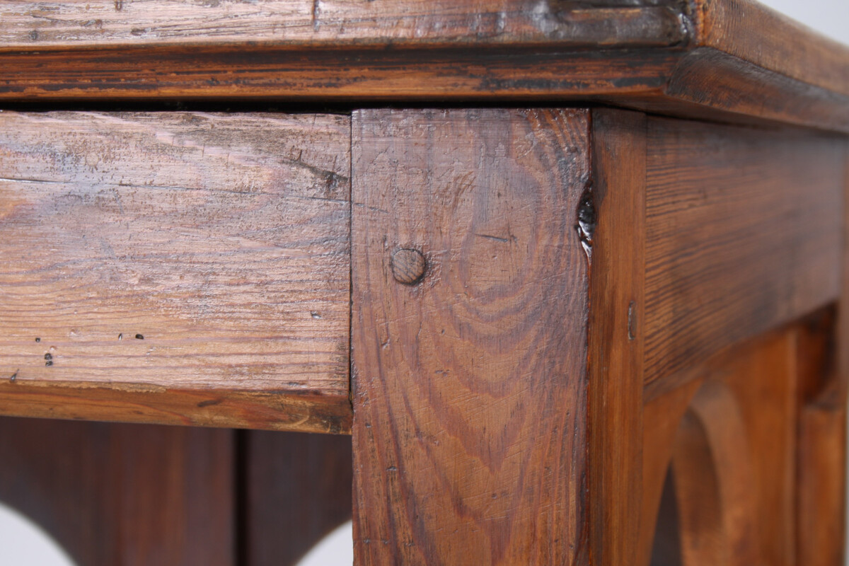 Large Victorian Ecclesiastical Gothic Revival Serving Table, Workstation Desk or Countertop - Image 8