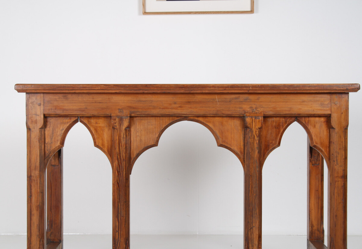 Large Victorian Ecclesiastical Gothic Revival Serving Table, Workstation Desk or Countertop - Image 20