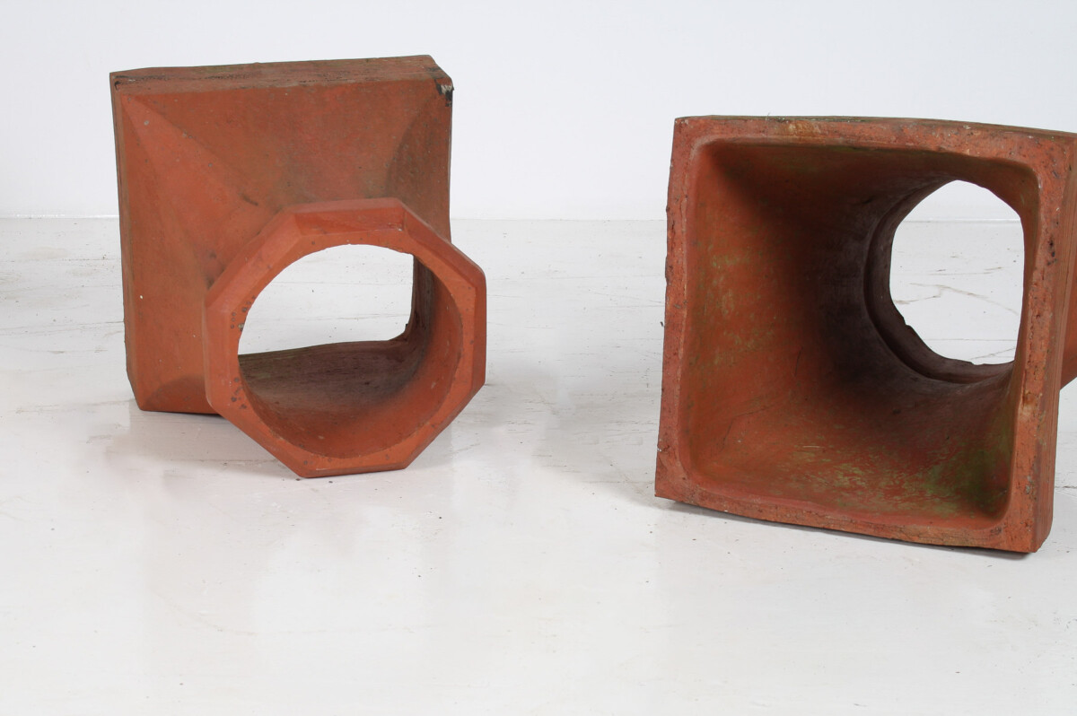 A Pair of Victorian Red Clay Terrocotta Chimney Pots Garden Planters Rhubarb Forcer - Image 11