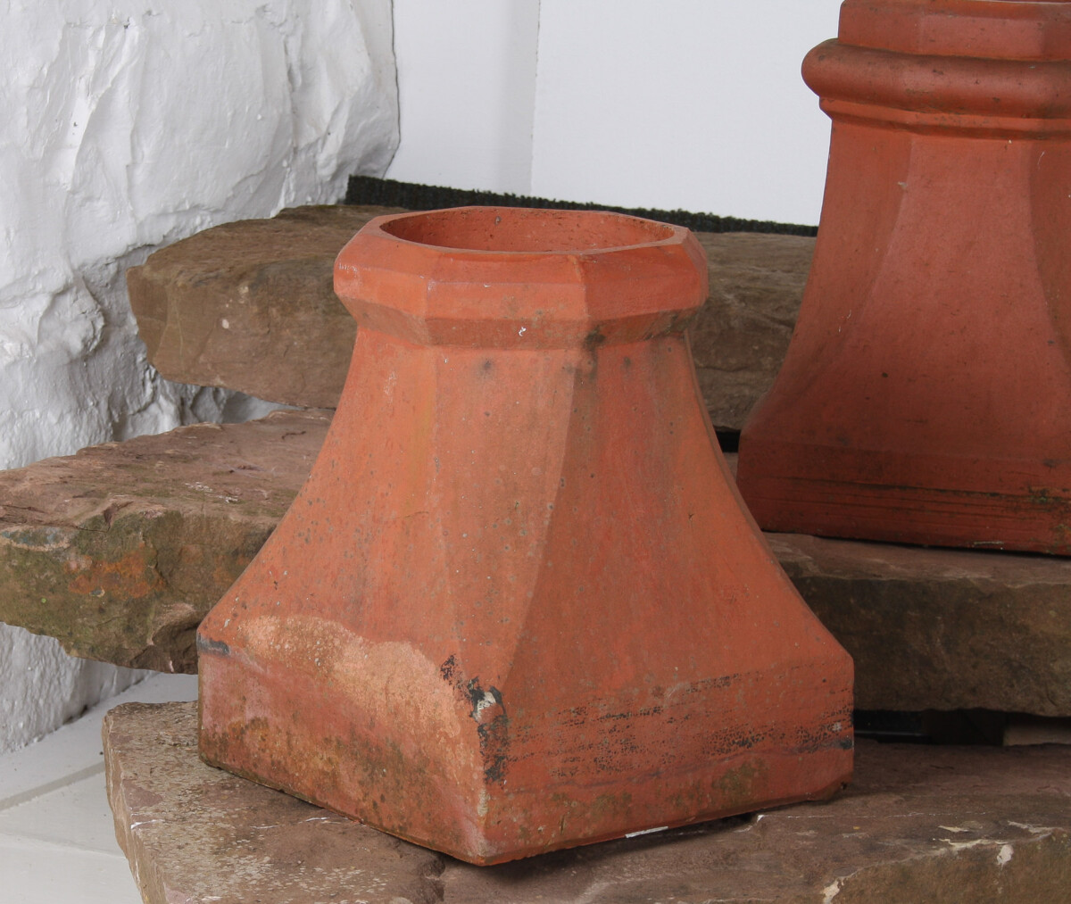 A Pair of Victorian Red Clay Terrocotta Chimney Pots Garden Planters Rhubarb Forcer - Image 5