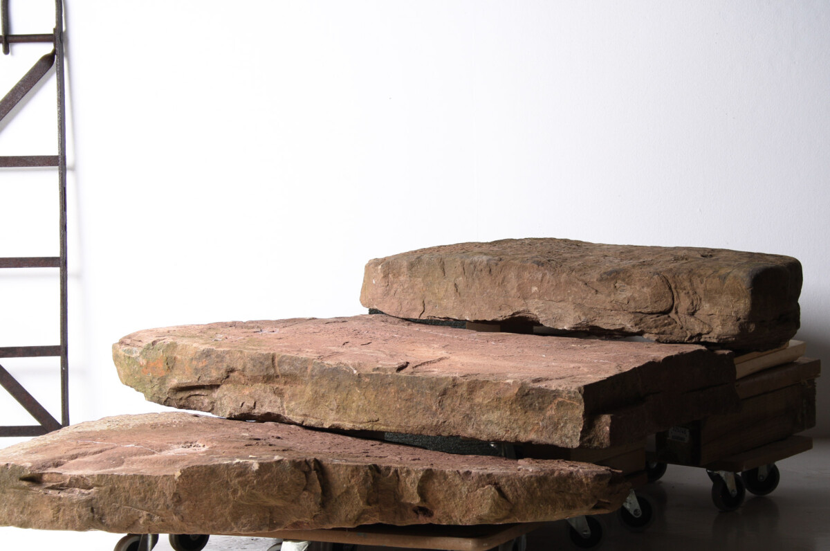 Reclaimed Red Sandstone Garden Steps Monolith Garden Feature or Stepping Stones - Image 3