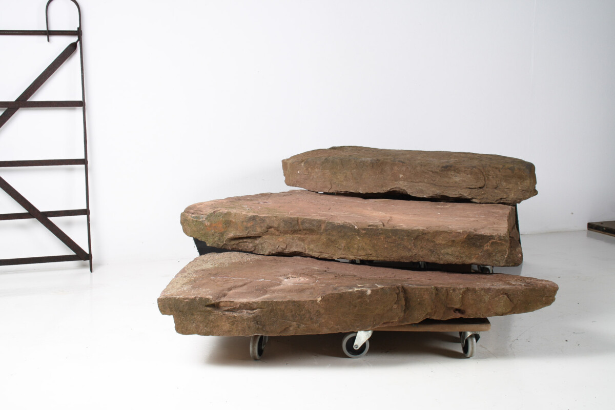 Reclaimed Red Sandstone Garden Steps Monolith Garden Feature or Stepping Stones - Image 9