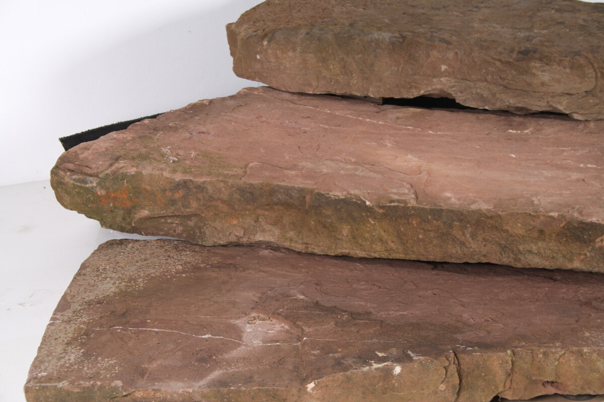 Reclaimed Red Sandstone Garden Steps Monolith Garden Feature or Stepping Stones - Image 7