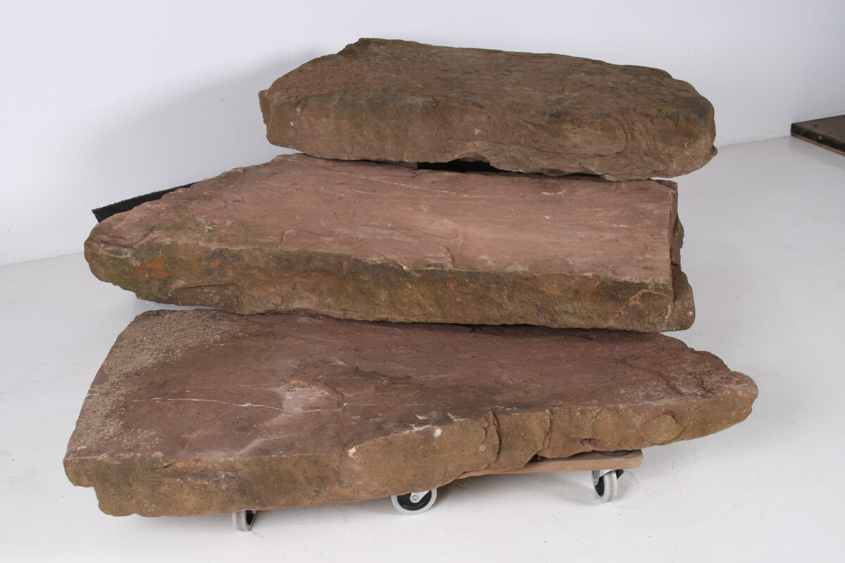 Reclaimed Red Sandstone Garden Steps Monolith Garden Feature or Stepping Stones - Image 6