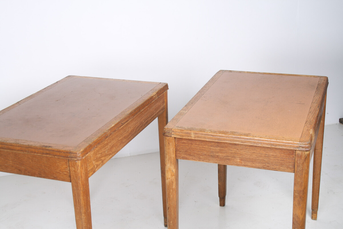 A pair of 1940s British Military MOD Oak Desk Tables – Royal Crest - Image 10