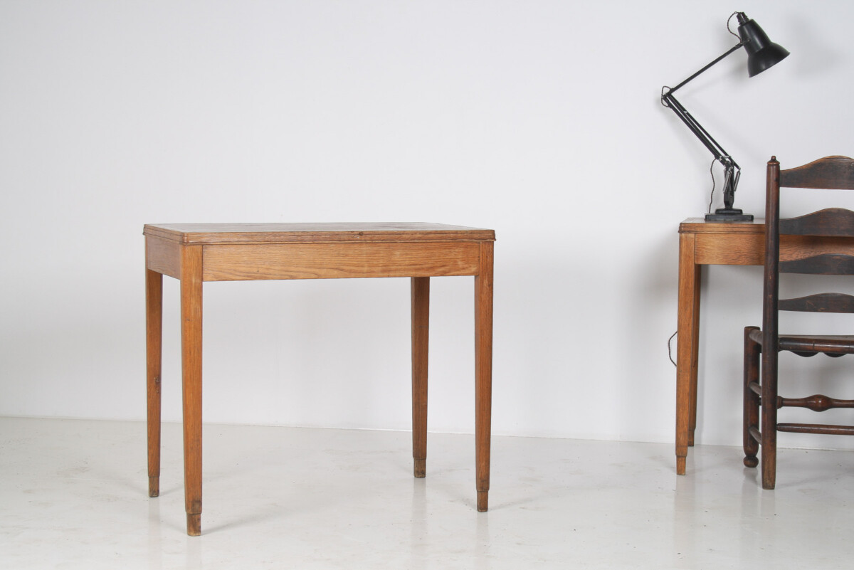 A pair of 1940s British Military MOD Oak Desk Tables – Royal Crest - Image 8