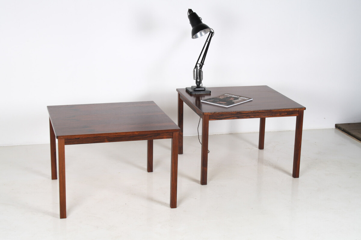 A Pair of 1960/70s Mid Century Modern Danish Rosewood Square Coffee Tables - Image 5