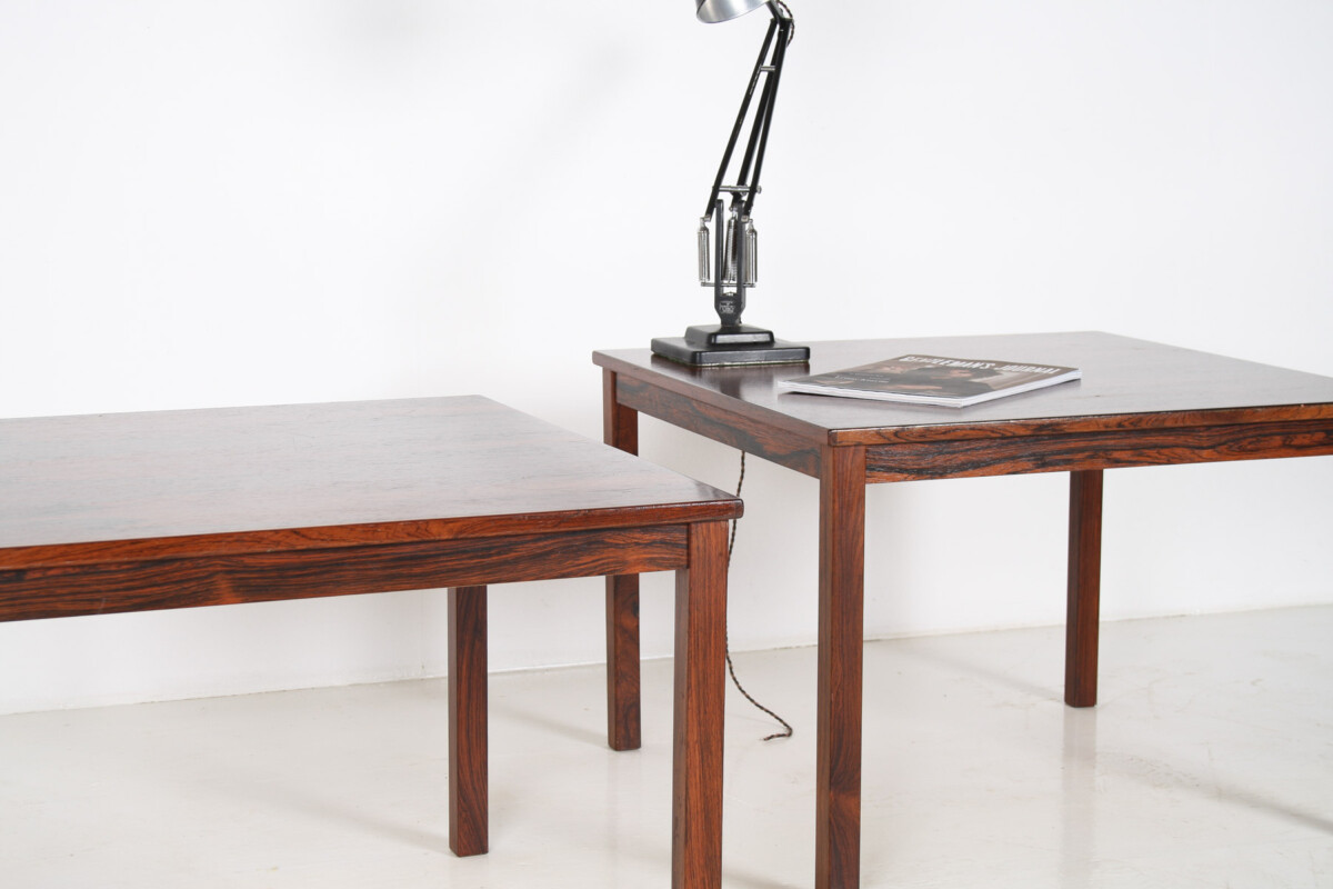 A Pair of 1960/70s Mid Century Modern Danish Rosewood Square Coffee Tables - Image 4