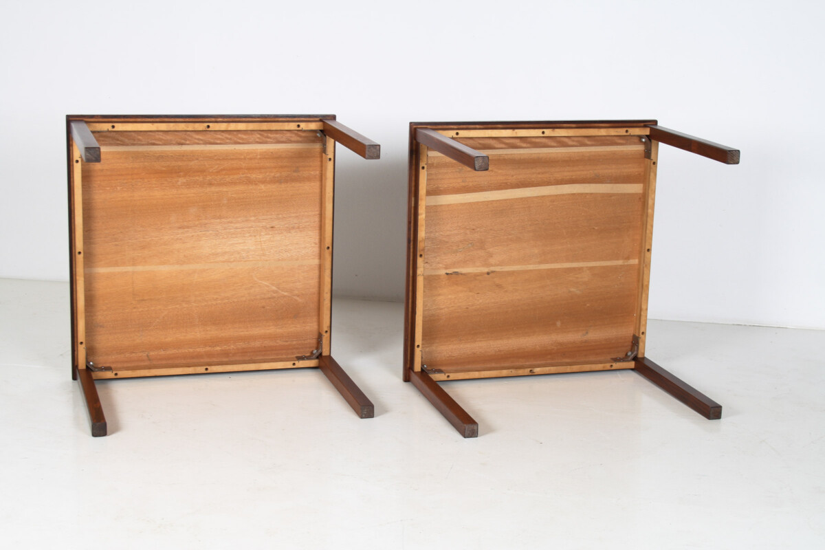 A Pair of 1960/70s Mid Century Modern Danish Rosewood Square Coffee Tables - Image 10